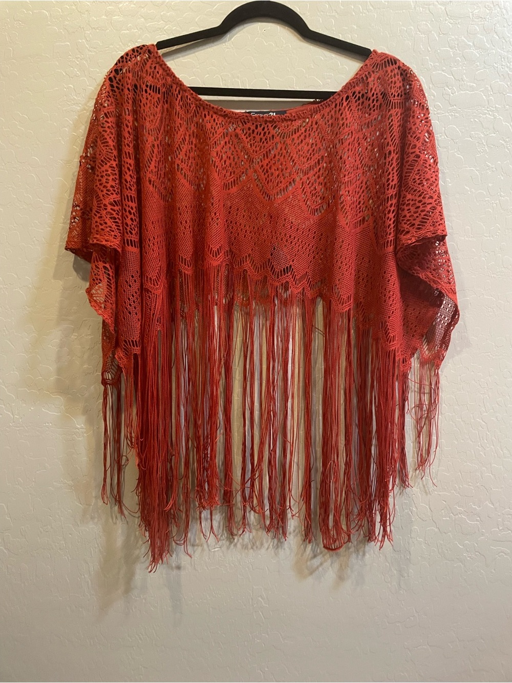 Forever 21 Rust Red Crochet Top